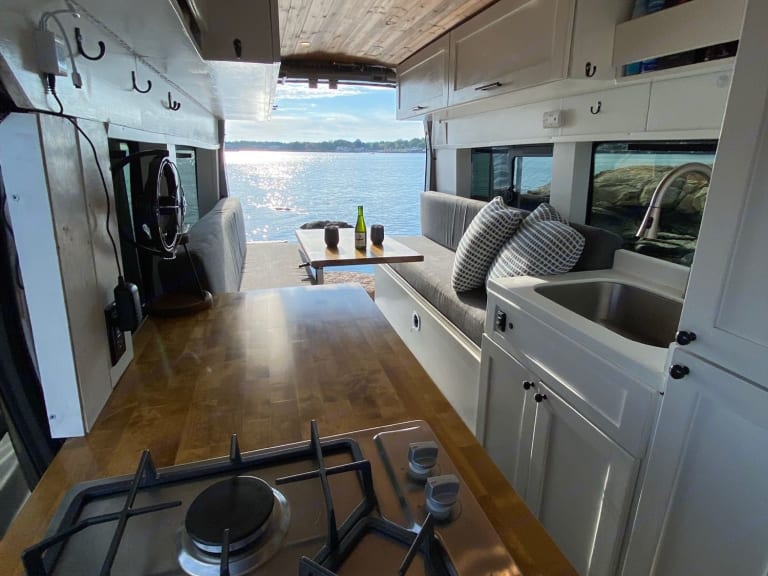 Inside this cozy rv rental