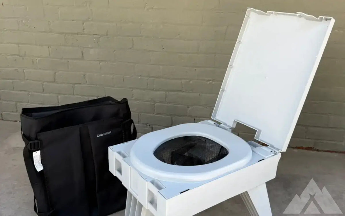 Cleanwaste Portable Toilet Seat &amp; Storage — used showers & toilets for sale