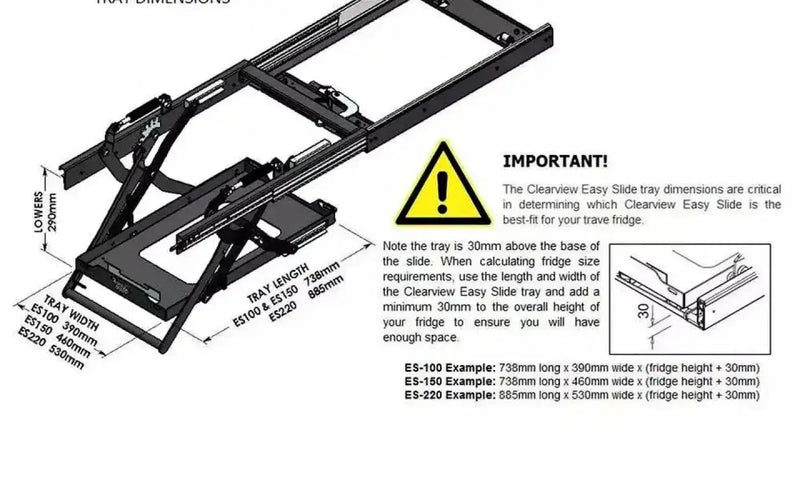 CLEARVIEW Overlanding Fridge Kitchen Slide — used fridge slides for sale (photo 3) — photo 3