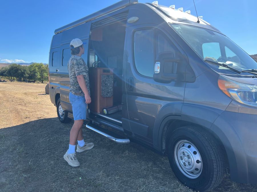  empty RV rental refrigerator with a clean interior — photo 12
