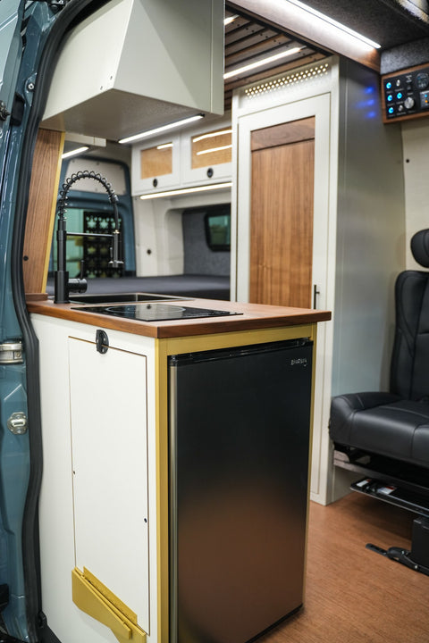 Rigby, Our Pop-top Campervan, shorter Mercedes, 2 full beds and a fold-out overland rental