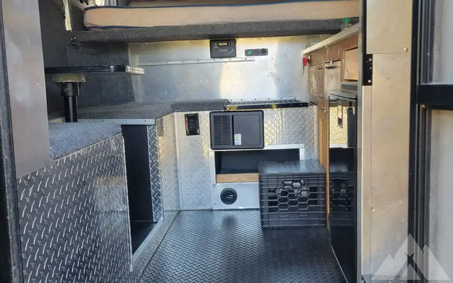 Custom built flatbed camper with aluminum bed — photo 2