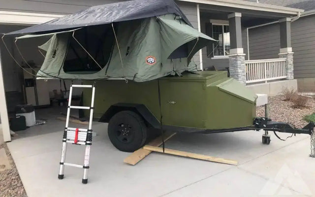 Custom trailer with tepui rooftop tent — photo 2