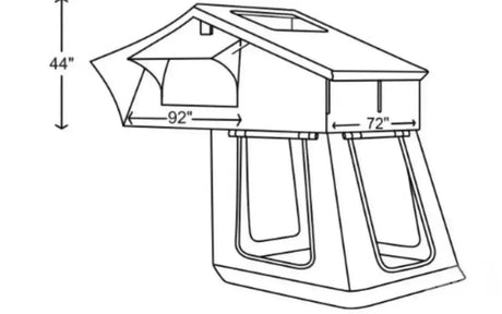 CVT (Cascade Vehicle Tents) Mt. Rainier 3+ person — used rooftop tents for sale (photo 5)