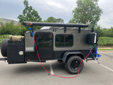 This Hiker Trailer with 23ZERO awning & outdoor shower system, a great compact option for your next rv rental adventure.
