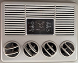 RV rental climate control unit with digital display showing 70°F, adjustable fan, and air vents for comfort.