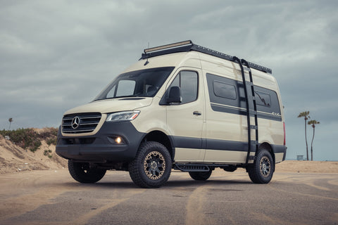 Vanhalla |  Sandy Vans Social | 2022 MB Sprinter 144 4x4 overland rental