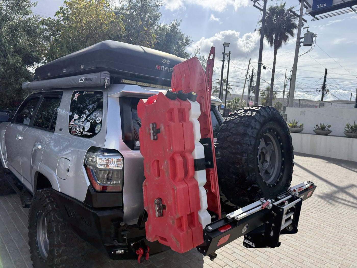 4Runner rear three-quarter with RotoPax fuel cans and rear tire carrier — photo 5