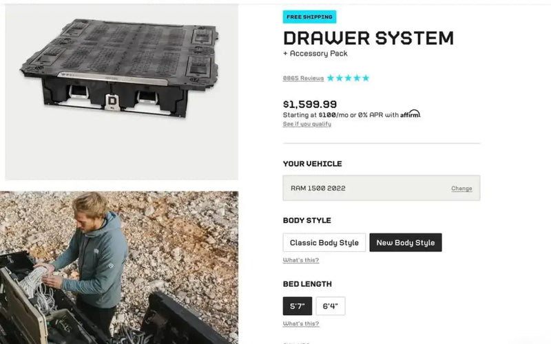 Decked Drawer System for 5'7 Truck Bed SKU: XR6 — used drawer systems for sale (photo 7) — photo 7