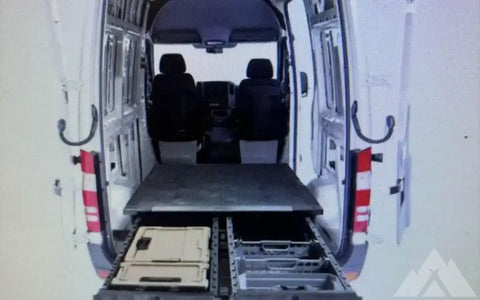 Decked drawer system, promaster van