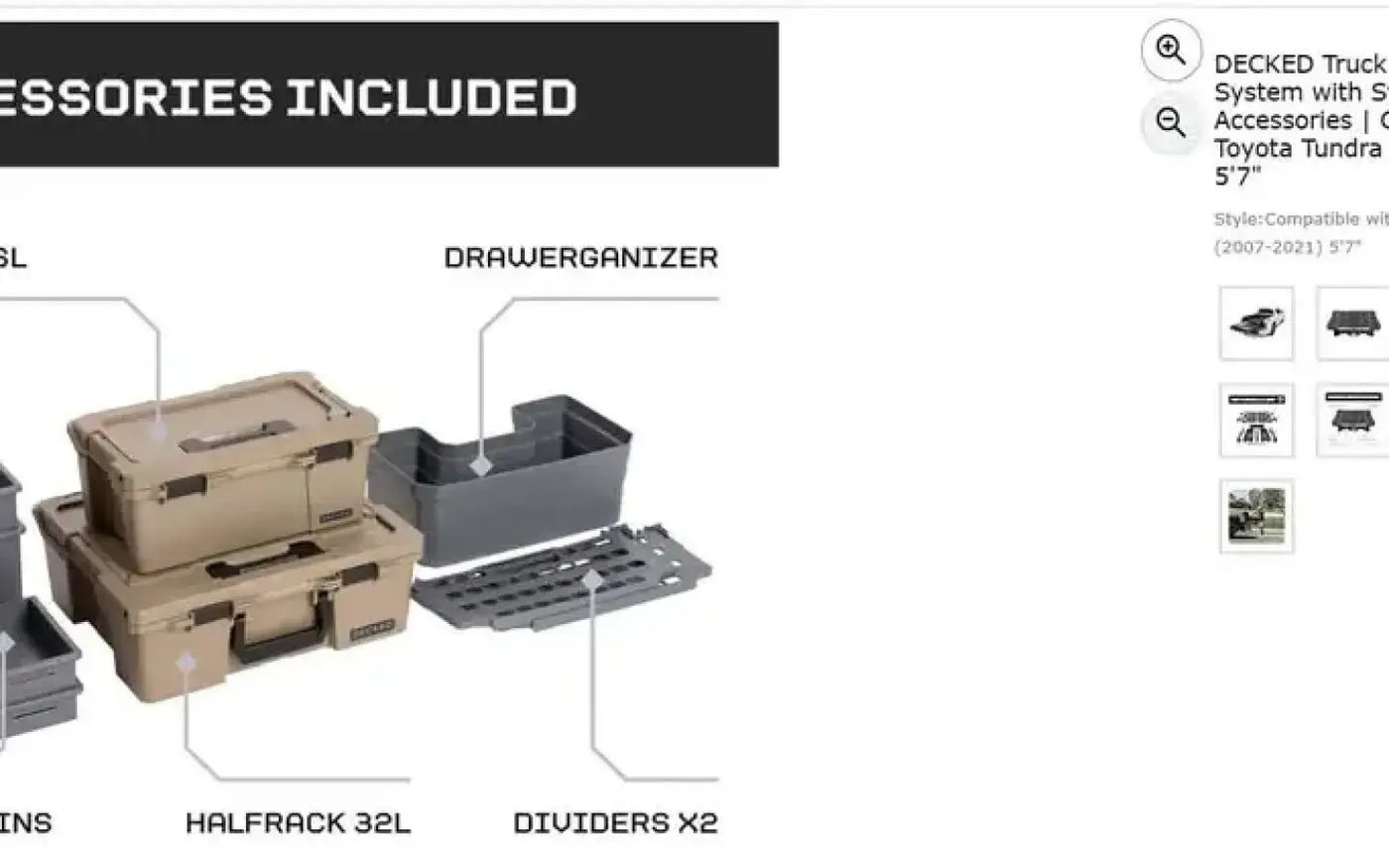 DECKED Truck Bed Storage System with System Access — new drawer systems for sale (photo 4) — photo 4