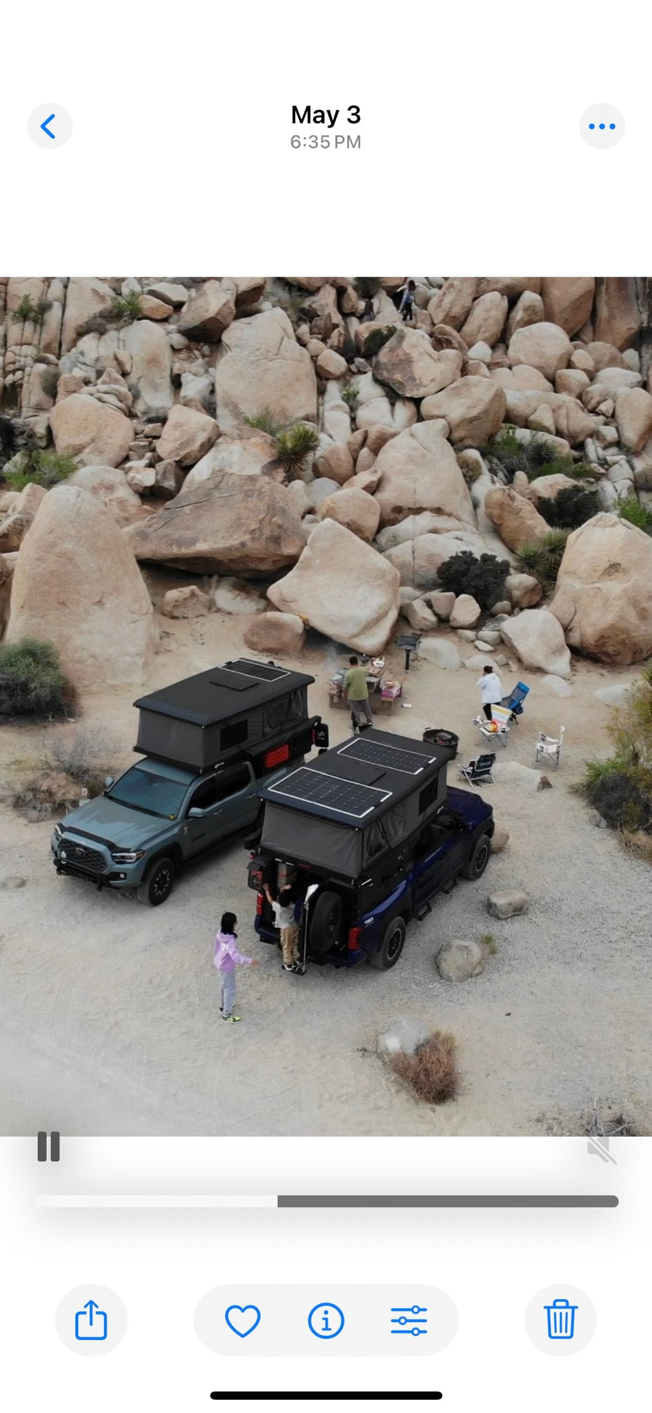  a person waves from the window. Explore the outdoors with an RV rental!|Explore the desert! Two solar-powered truck campers — photo 2