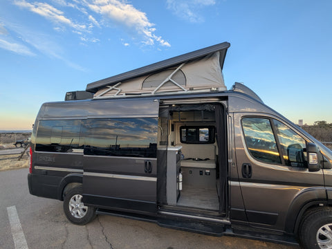 New 2024 Thor Dazzle. 9 seats, 6 with seatbelts, 5 sleeps + Starlnk Add Fee overland rental