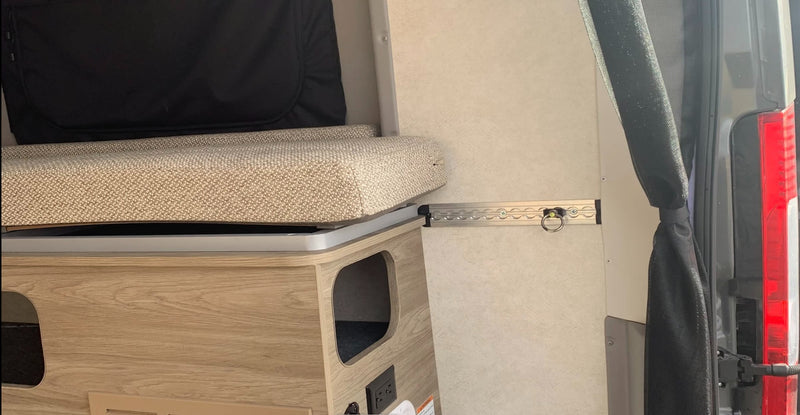  and storage shelf.|RV rental 59PX camper van floor plan — photo 15