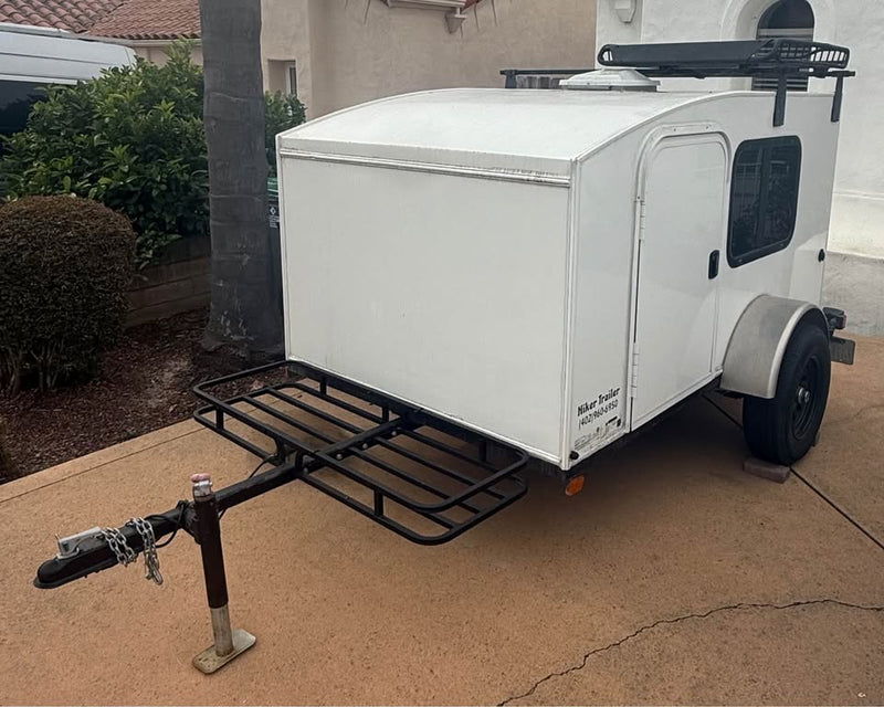 Hiker Trailer cargo trailer with roof rack and front cargo carrier — photo 3