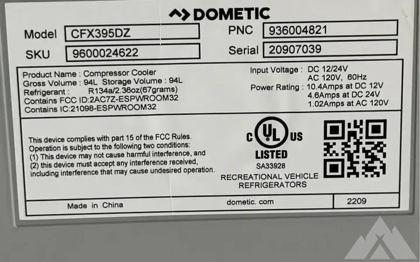Dometic CFX 395DZ Portable Electric Cooler & F — used coolers & fridges for sale (photo 2) — photo 2