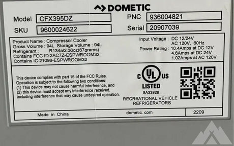 Dometic CFX 395DZ Portable Electric Cooler & F — used coolers & fridges for sale (photo 2)