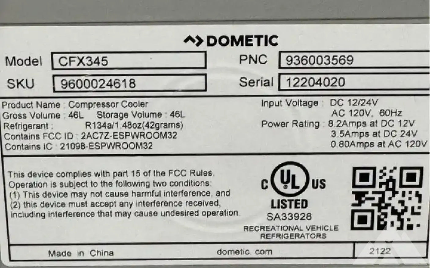 Dometic CFX3 45L portable refrigerator/freezer — used coolers & fridges for sale (photo 3)