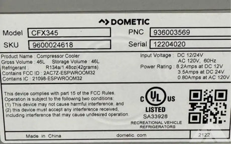 Dometic CFX3 45L portable refrigerator/freezer — used coolers & fridges for sale (photo 3)