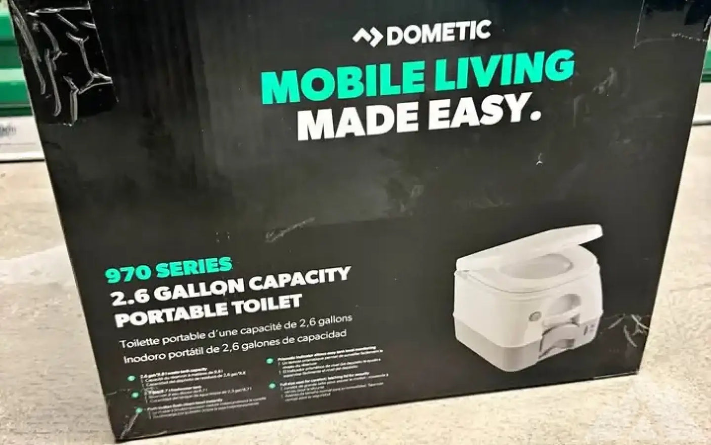 Dometic portable toilet — new showers & toilets for sale