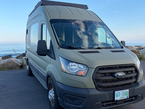 Coastal Route, 2020 Ford Transit 148 High Roof AWD overland rental