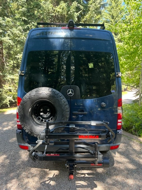  ready for your next rv rental adventure.|Westfalia Mercedes-Benz Sprinter RV rental van with a spare tire & Yakima bike rack. Perfect for outdoor adventures.|High-roof — photo 3