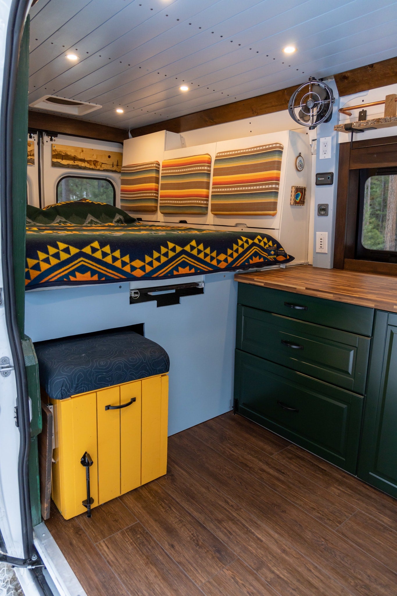  and a colorful morning sky overhead.|Step into this modern RV rental's cozy interior — photo 6