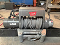 Winch with 2 controllers and hitch receiver mount