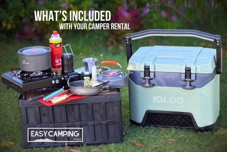  fitted with a Roofnest roof-top tent for an RV rental