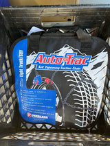 Auto-Trac self-tightening traction chains for Light Truck/SUV, vital for an RV rental or safe winter driving conditions.
