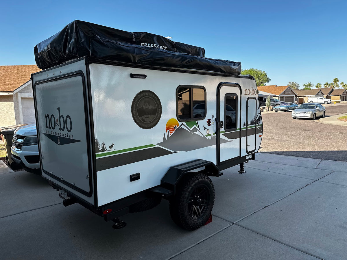 Compact Nobo travel trailer