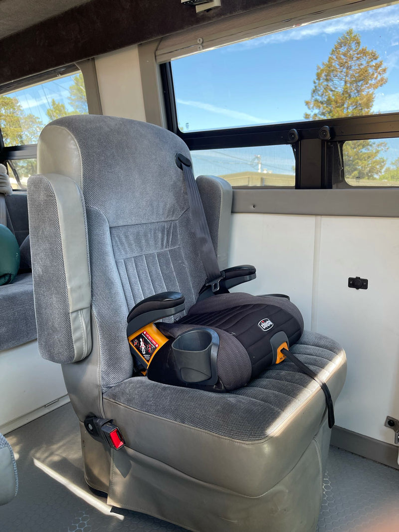 ideal for camping and outdoor adventures.|Upper sleeping berth of an RV rental camper van — photo 2