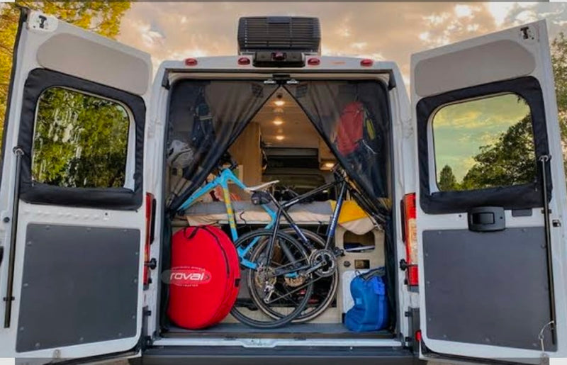  and phone management.|An RV rental van's 360-degree camera aids parking — photo 16