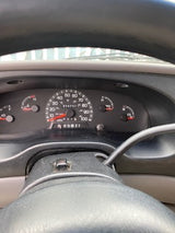 RV rental dashboard: speedometer, odometer at 024737.4 miles, and a full fuel gauge. Vehicle interior details.
