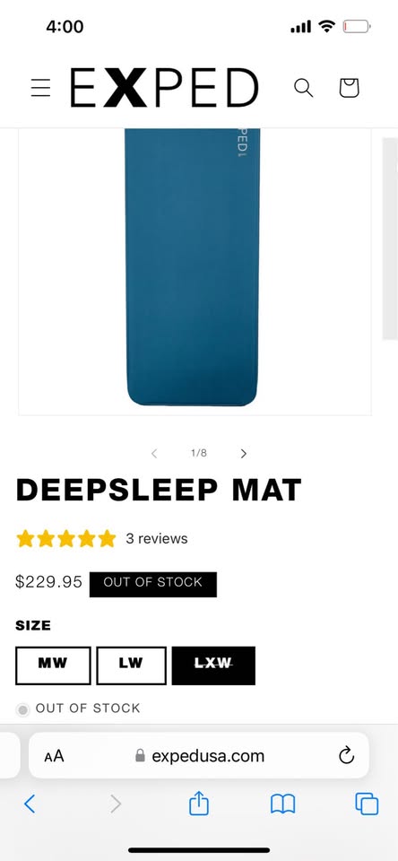 EXPED DEEPSLEEP mat in Seattle, WA (photo 2)