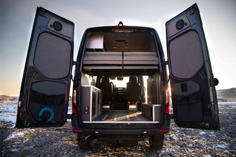  is ideal for RV rental.|Rear view of a customized Mercedes-Benz Sprinter RV rental — photo 3