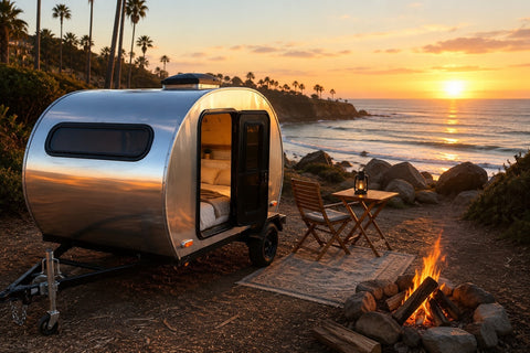 Cute Teardrop Trailer, Perfect for Burning Man overland rental