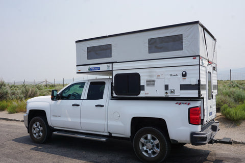 2021 Hawk Four Wheel Camper on Chevy Silverado overland rental