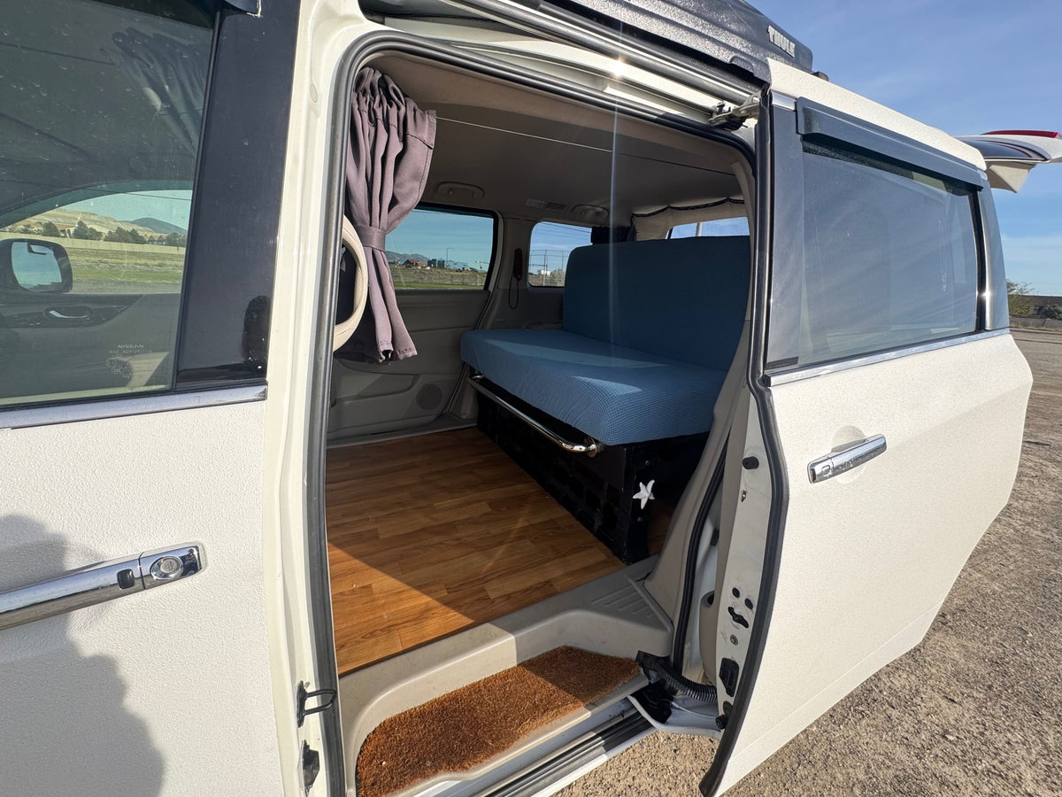  ready for your rv rental trip.|Inside a comfortable RV rental with a large bed — photo 5
