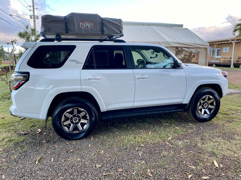 White Toyota 4Runner SUV with a Tepui rooftop tent, ideal for an RV rental alternative or camping adventure. — photo 4