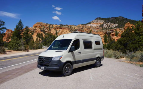The Red Rock Rig Mercedes Campervan overland rental