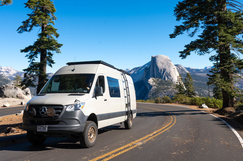 Adventure-ready RV rental van by Half Dome in scenic Yosemite National Park. Ideal for travel. — photo 3
