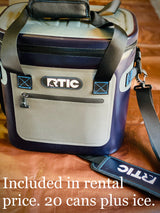 This RTIC soft cooler is included with your RV rental! Holds 20 cans + ice for your trip.