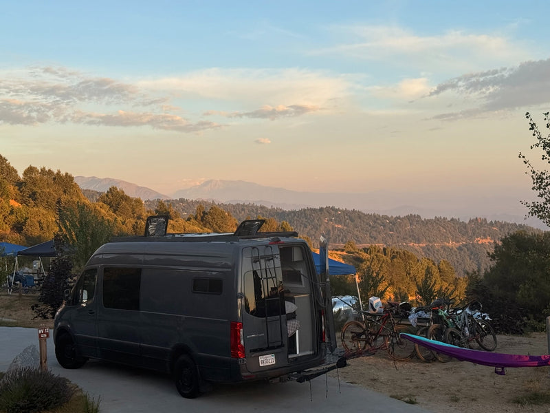 Scenic RV rental campsite with a camper van — photo 1