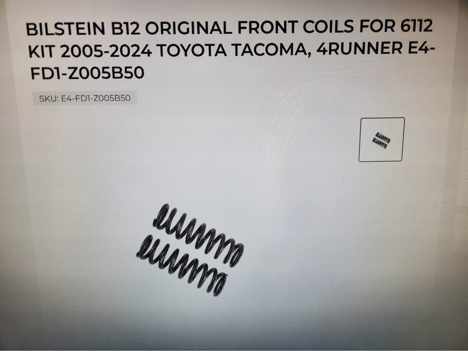 BILSTEIN front struts and springs assembled for toyota tacoma 4runer 2005-2024 good conditions in Tucson, AZ (photo 2) — photo 2