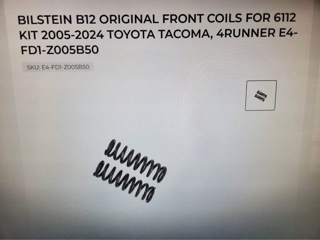 BILSTEIN front struts and springs assembled for toyota tacoma 4runer 2005-2024 good conditions — photo 2