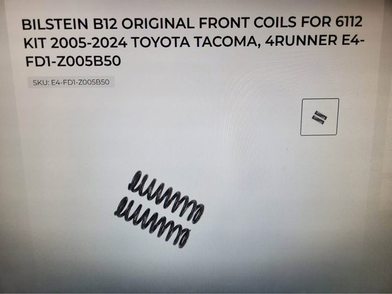 BILSTEIN front struts and springs assembled for toyota tacoma 4runer 2005-2024 good conditions in Tucson, AZ (photo 2) — photo 2