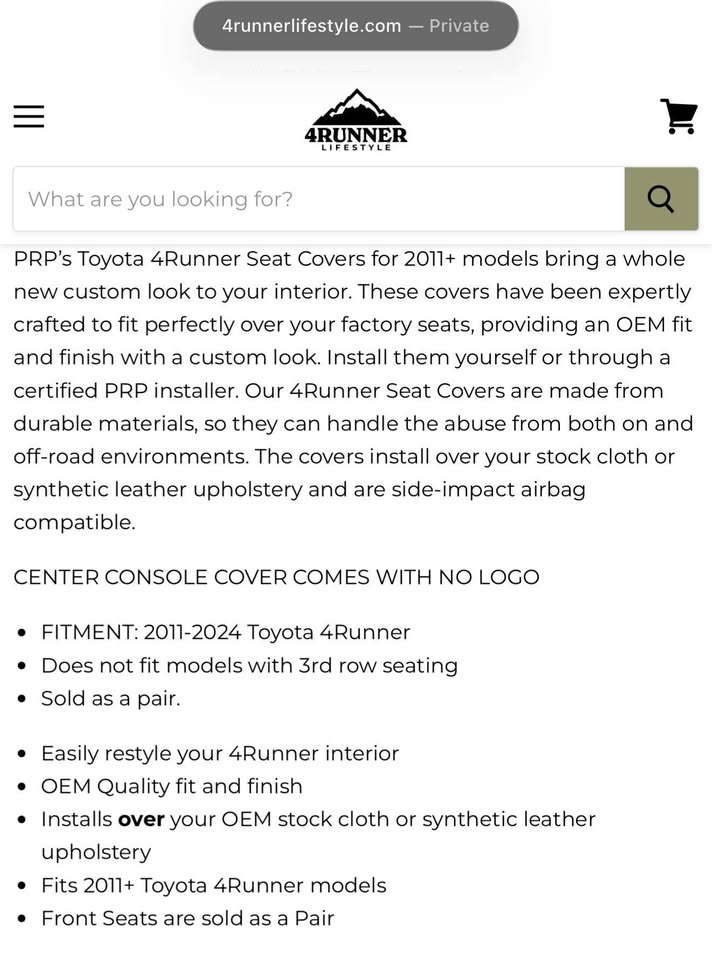 Full Interior PRP SEATS 5th Gen 4Runner in San Diego, CA (photo 2) — photo 2