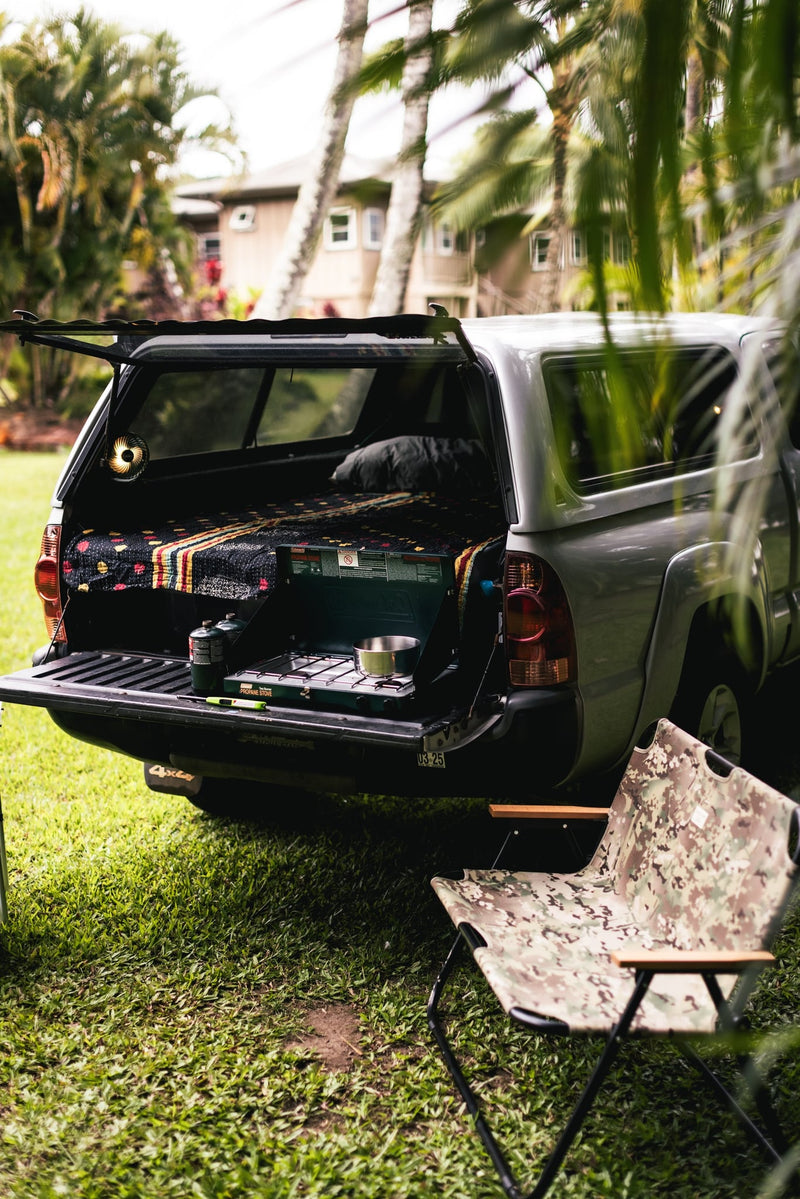  set up for camping with a bed — photo 12