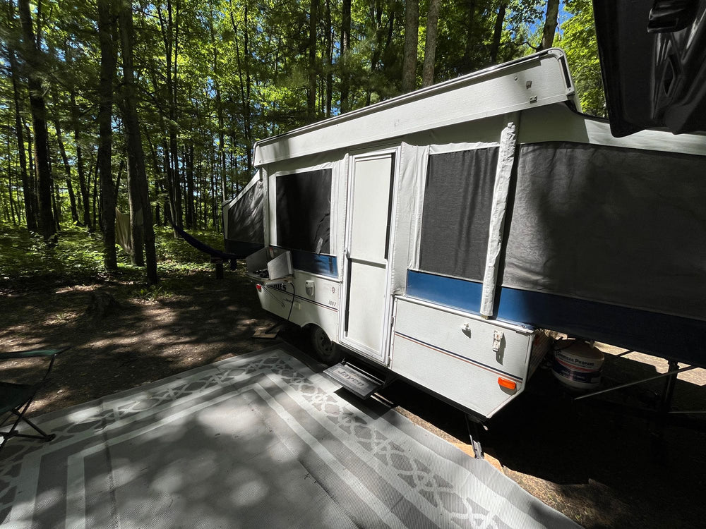  ready for outdoor adventures.|Inside a pop-up RV rental